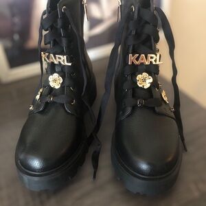 Karl Lagerfeld Black Women's Boots Sz 5.5
